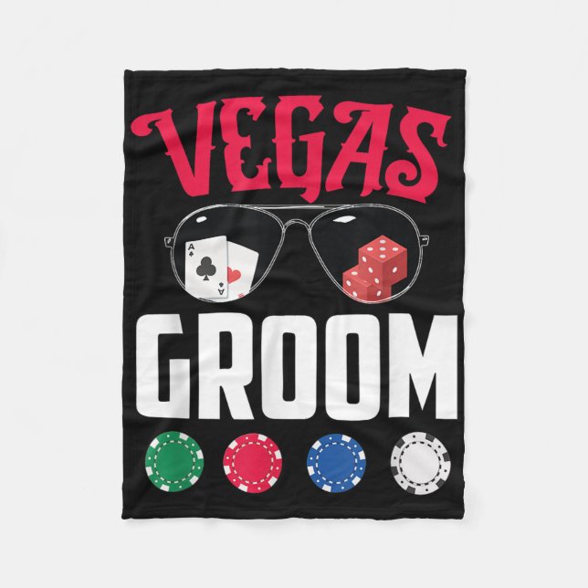 Vegas Groom Bride Engagement Vegas Bachelorette Pa Fleece Blanket (Front)