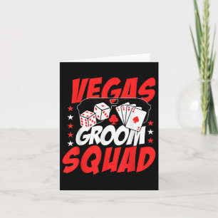 Vegas Groom Squad Wedding Bachelor Party Card