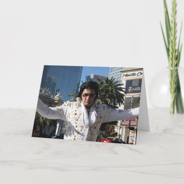 VEGAS IMPERSONATOR FUNNY FATHER'S DAY KING CARD (Front)