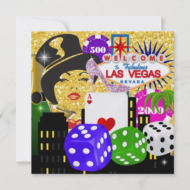 Vegas Party - Casino / Poker - SRF Invitation (Front)