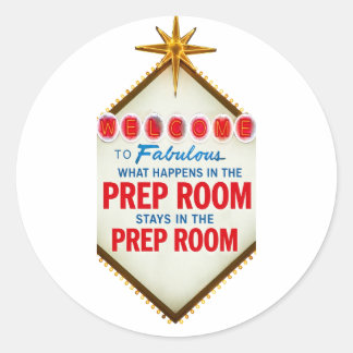Vegas Prep Room Funny Sticker