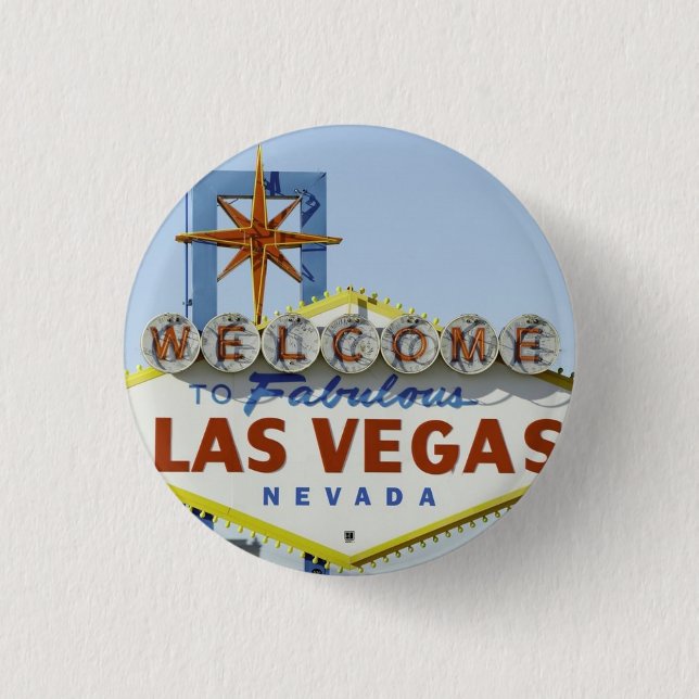 Vegas Sign Daytime 3 Cm Round Badge (Front)