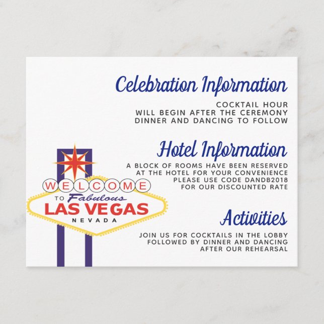 Vegas Sign Details Card (Front)