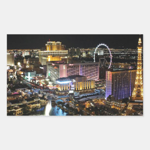 Vegas Skyline Rectangular Sticker