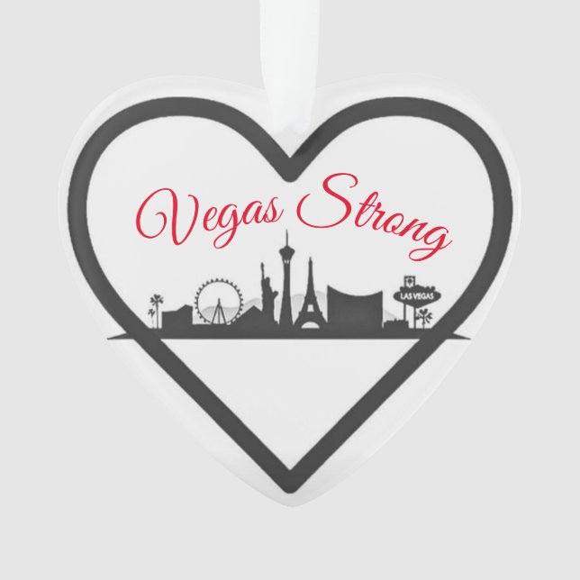 Vegas Strong Acrylic Holiday Christmas Ornament (Front)