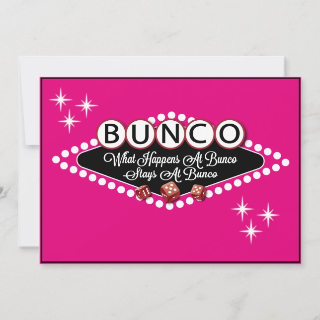 Vegas Style Bunco Invite (Front)