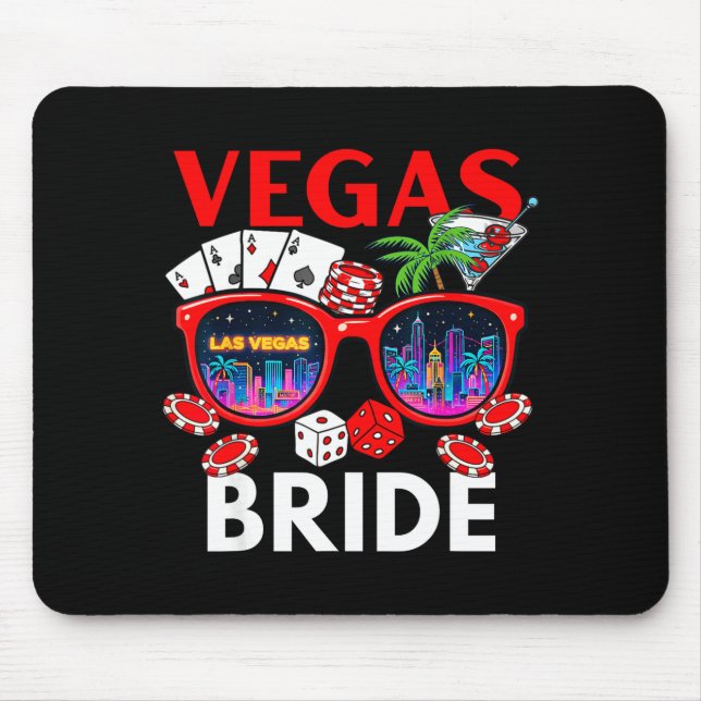 Vegas Wedding Bride-Squad 2026 Bachelor Party Mouse Pad (Front)