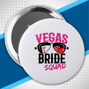 Vegas Wedding Bride Squad Vegas Bachelorette Party 10 Cm Round Badge