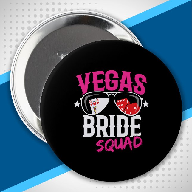 Vegas Wedding Bride Squad Vegas Bachelorette Party 10 Cm Round Badge (Creator Uploaded)