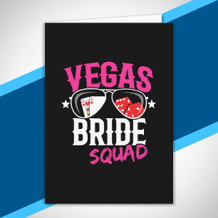 Vegas Wedding Bride Squad Vegas Bachelorette Party Card