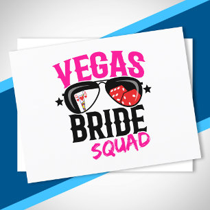 Vegas Wedding Bride Squad Vegas Bachelorette Party Postcard
