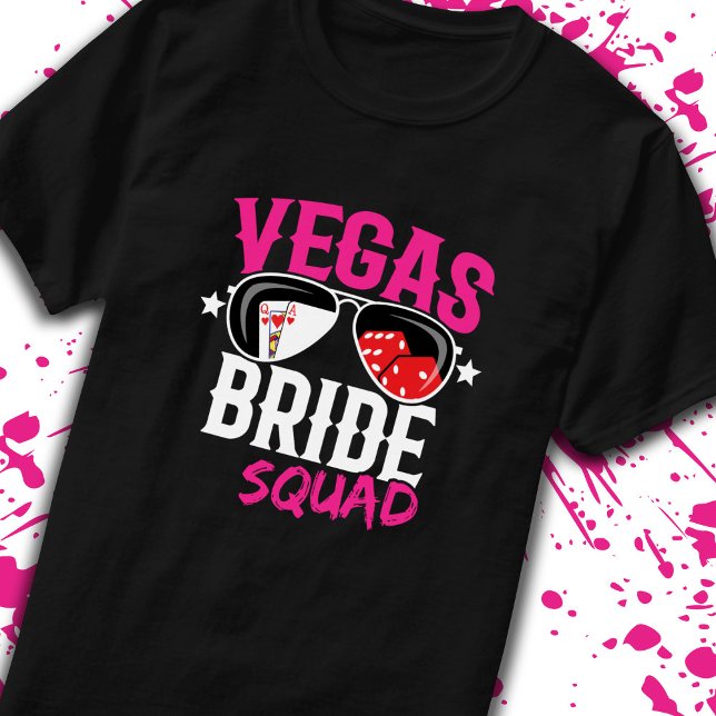 Vegas Wedding Bride Squad Vegas Bachelorette Party T-Shirt (Creator Uploaded)