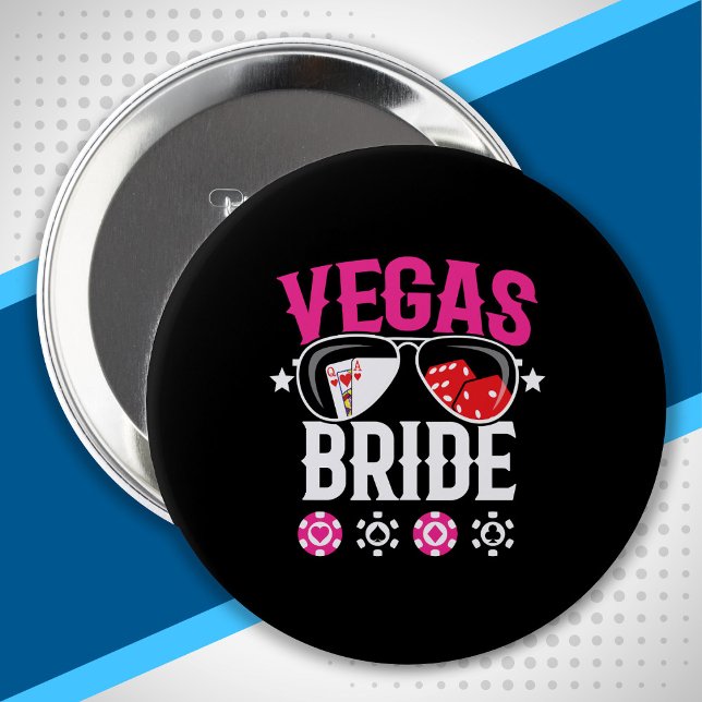 Vegas Wedding - Bride - Vegas Bachelorette Party 10 Cm Round Badge (Creator Uploaded)