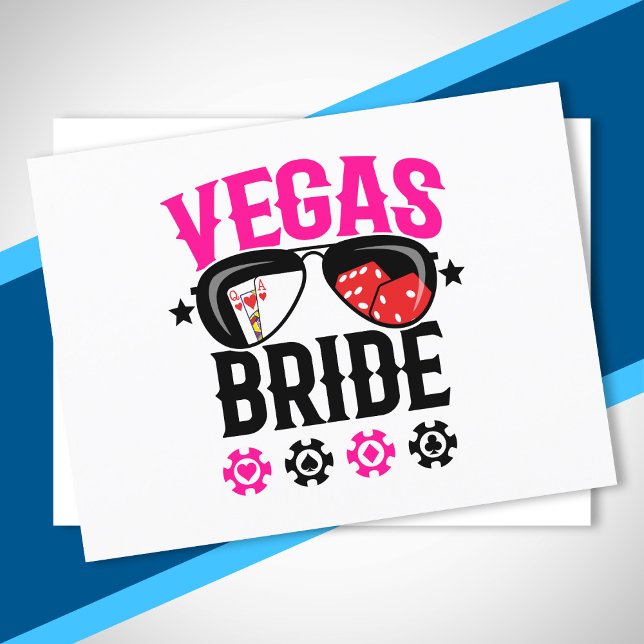 Vegas Wedding - Bride - Vegas Bachelorette Party Postcard (Creator Uploaded)