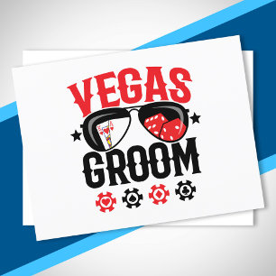 Vegas Wedding - Groom - Vegas Bachelor Party Squad Postcard