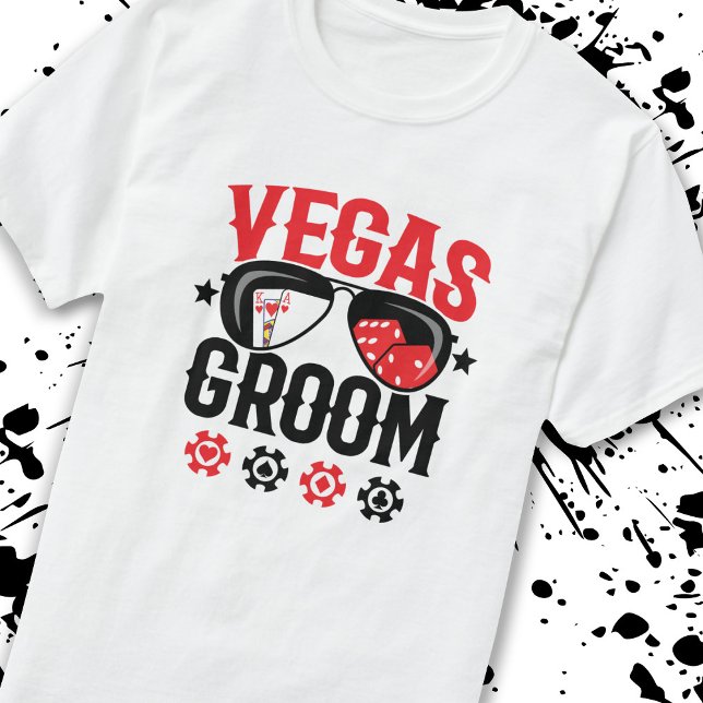 Vegas Wedding - Groom - Vegas Bachelor Party Squad T-Shirt (Creator Uploaded)