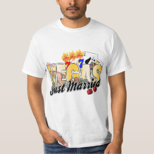 Vegas Wedding Just Married T-Shirt