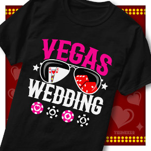 Vegas Wedding Party Casual Casino Theme Sunglasses T-Shirt