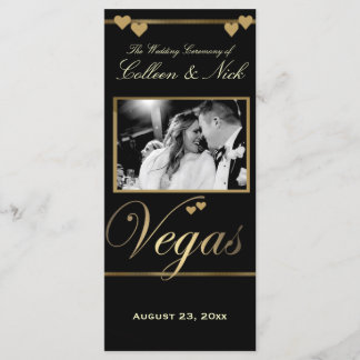 Vegas Wedding Program Template