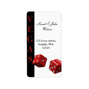 vegas wedding ,return address label