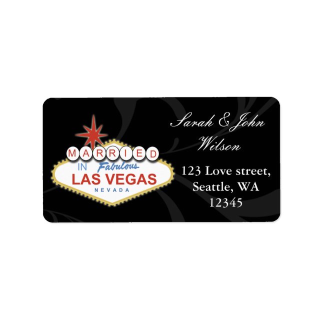 vegas wedding ,return address label (Front)