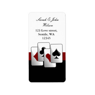 vegas wedding ,return address label
