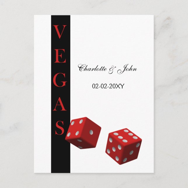 Vegas Wedding rsvp card (Front)