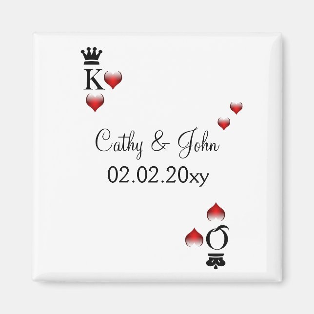 Vegas wedding  Save the date magnet (Front)