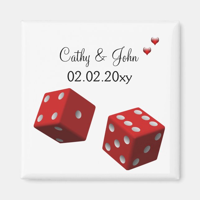 Vegas wedding  Save the date magnet (Front)