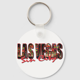 VEGAS-WORD-and-Sin-City Key Ring