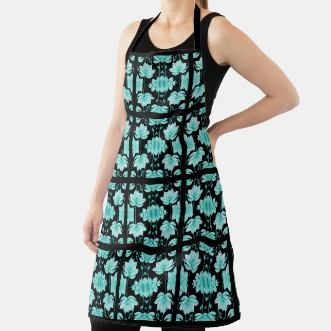 VegasRae Cyan Lotus Apron (Insitu)