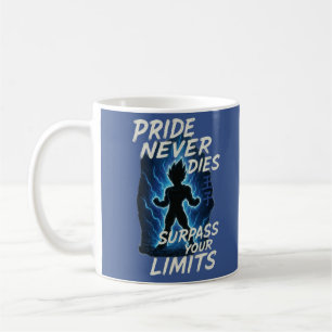 Vegeta Inspired Quote Mug – Never Give Up Energy