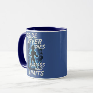Vegeta Inspired Quote Mug – Never Give Up Energy