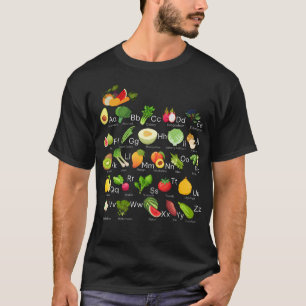 Vegetable Alphabet Abc'S Fruit Veggie Vegan Garden T-Shirt