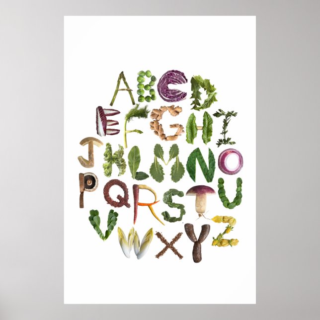 Vegetable Alphabet Kids Poster (Front)