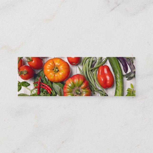 Vegetable and Herb Harvest Mini Business Card (Front)