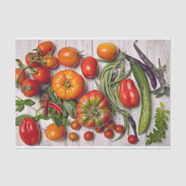 Vegetable and Herb Harvest Tissue Paper (Front)