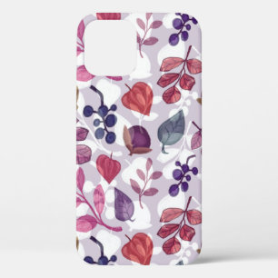 Vegetable autumn seamless pattern, drawing with pa iPhone 12 case