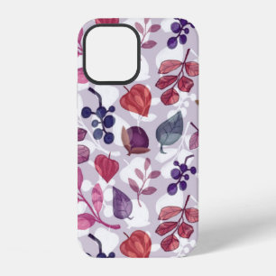 Vegetable autumn seamless pattern, drawing with pa iPhone 12 case