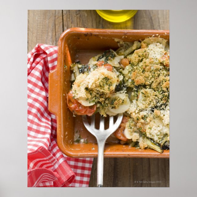 Vegetable bake with potatoes, tomatoes, leeks poster (Front)