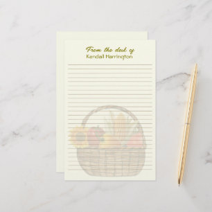 Vegetable Basket Personalised Lined Stationery
