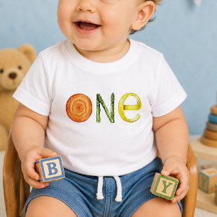 Vegetable Carrot Lemon One Baby Birthday Shirt 