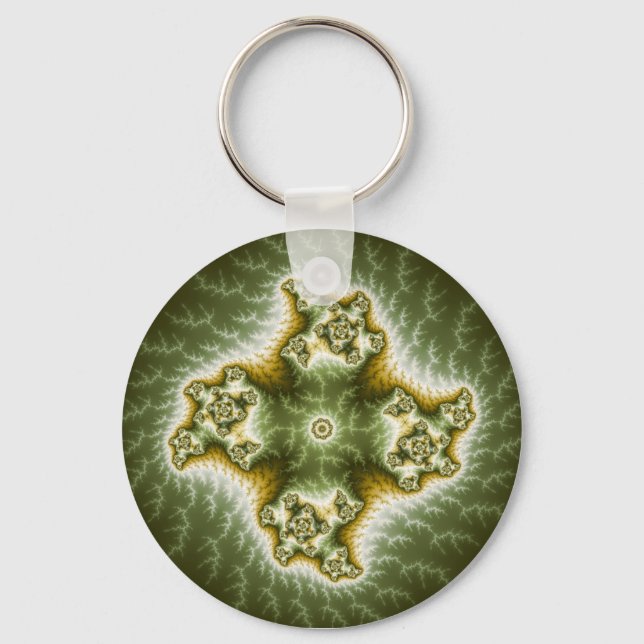 Vegetable Cell - Fractal Art Key Ring (Front)
