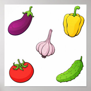 Vegetable collection poster