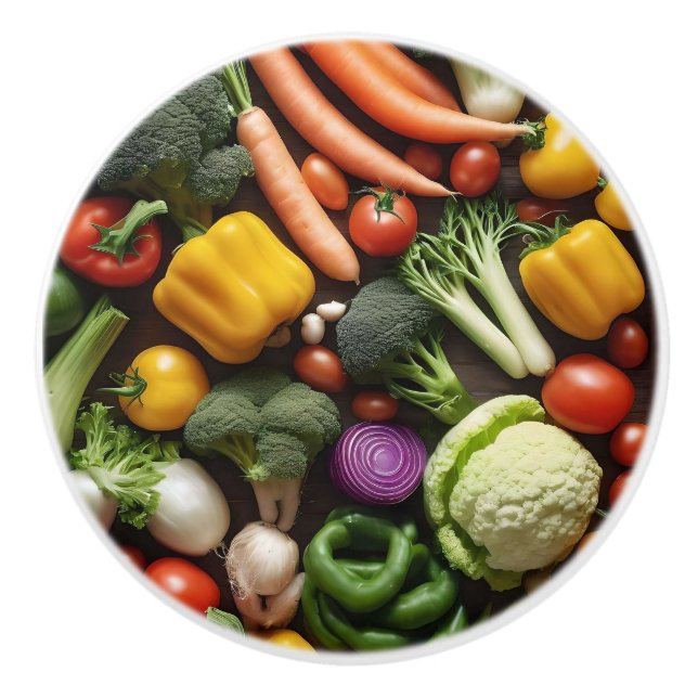 Vegetable Custom Ceramic Knob (Front)