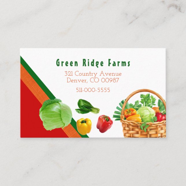 Vegetable Design Business Card (Front)