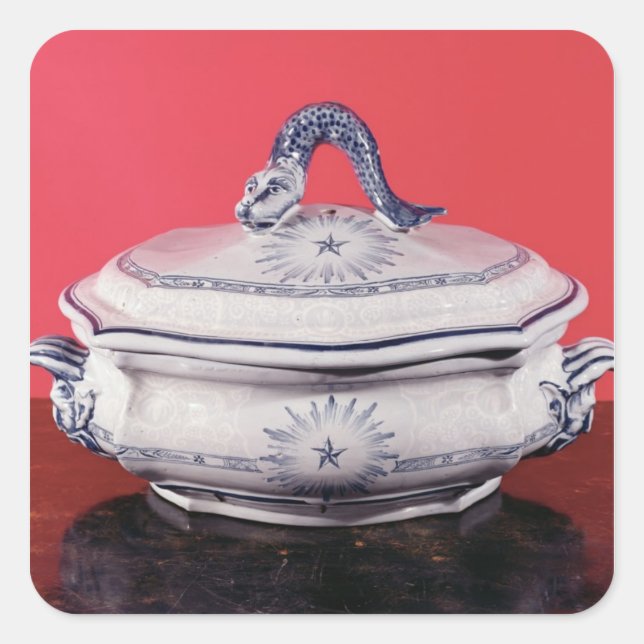 Vegetable dish belonging to Carl Linnaeus Square Sticker (Front)