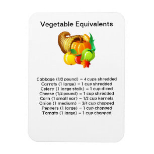 Vegetable Equivalents Flexi Magnet