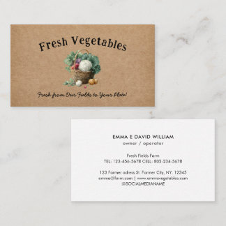 Vegetable Farm Market Agriculture Business Card