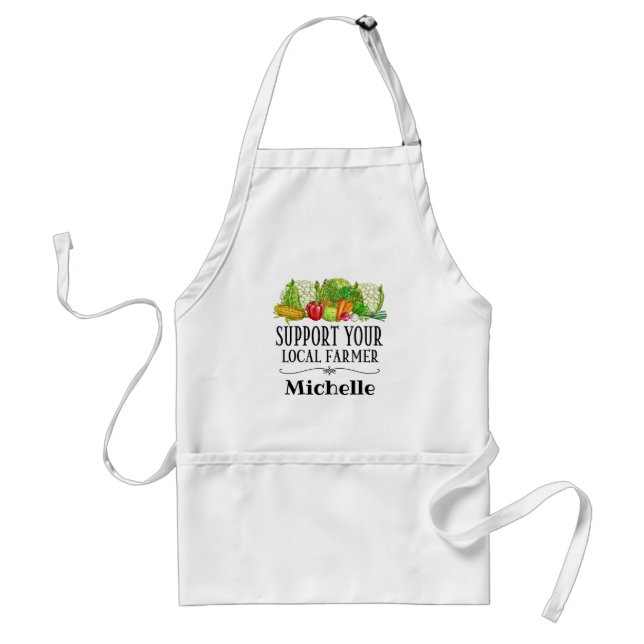 Vegetable Farmer Personalised Farming Standard Apron (Front)